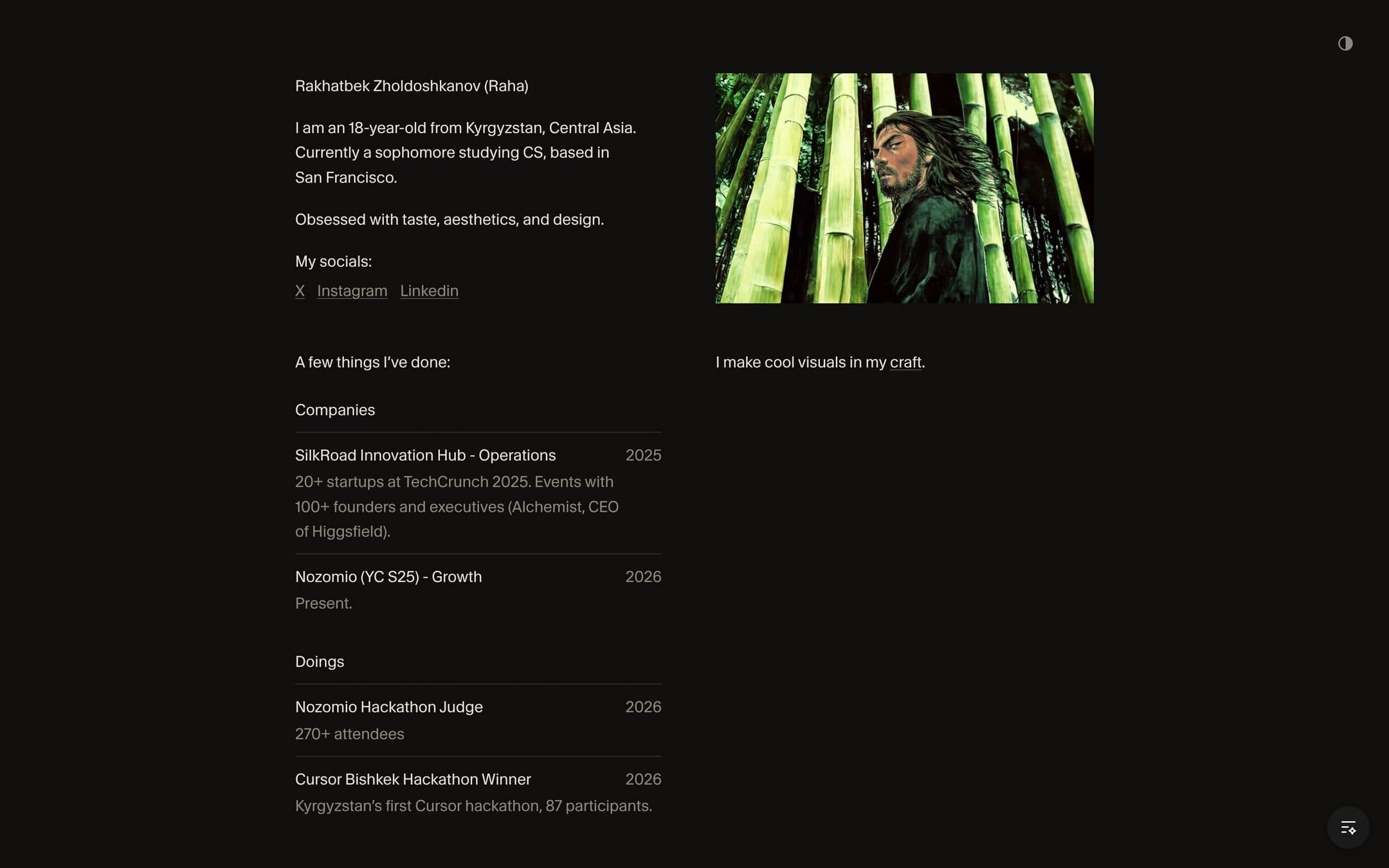 The home page on 24 August: the same dark two columns, moved up the page